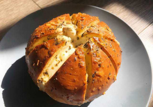 Resep Korean Garlic Cheese Bread Pakai Roti Burger